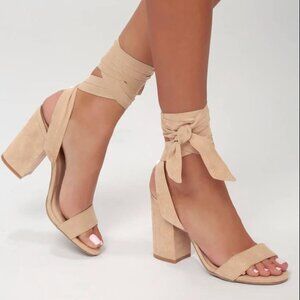 Lulus tan suede heels